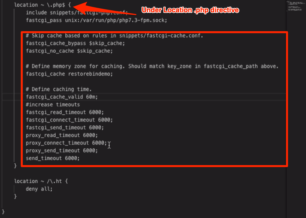 FastCGI Cache Valid and Timeout Conditions