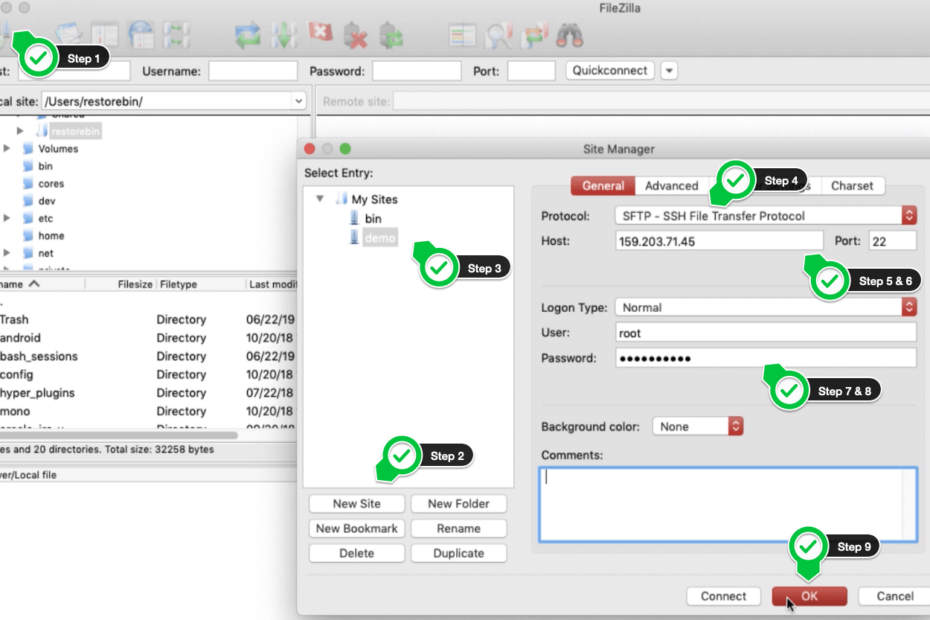 Login SSH and SFTP remotely with Password into Cloud VPS 22