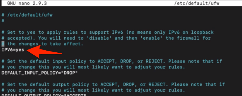 IPV6 Support in UFW Firewall