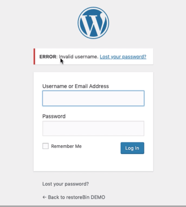 Invalid Login Attempts WP-LOGIN 