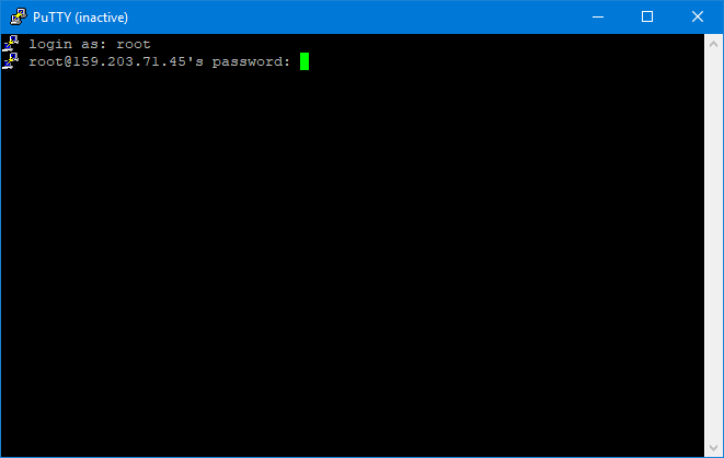 Login SSH using root user and password