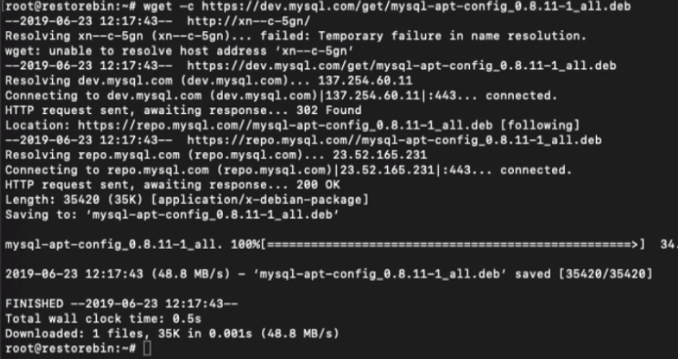 MySQL 8.0 downloaded in Ubuntu Server