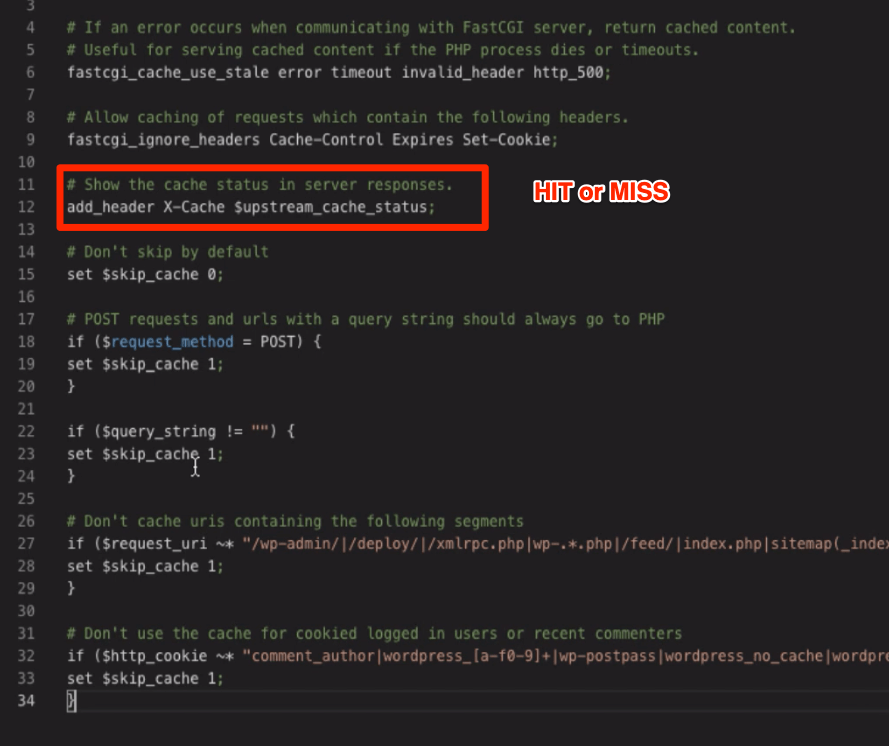 Nginx Cache FastCGI Configuration file