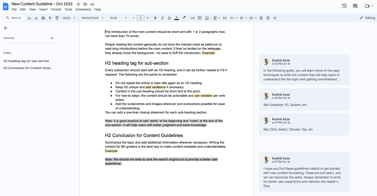 SolvyOne Digital - new simplified content guideline