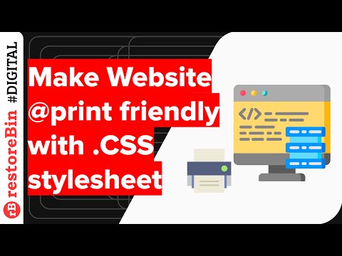 How to make a webpage printer friendly using CSS &quot;@media print&quot; tag?
