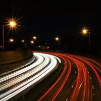 speed way with lights